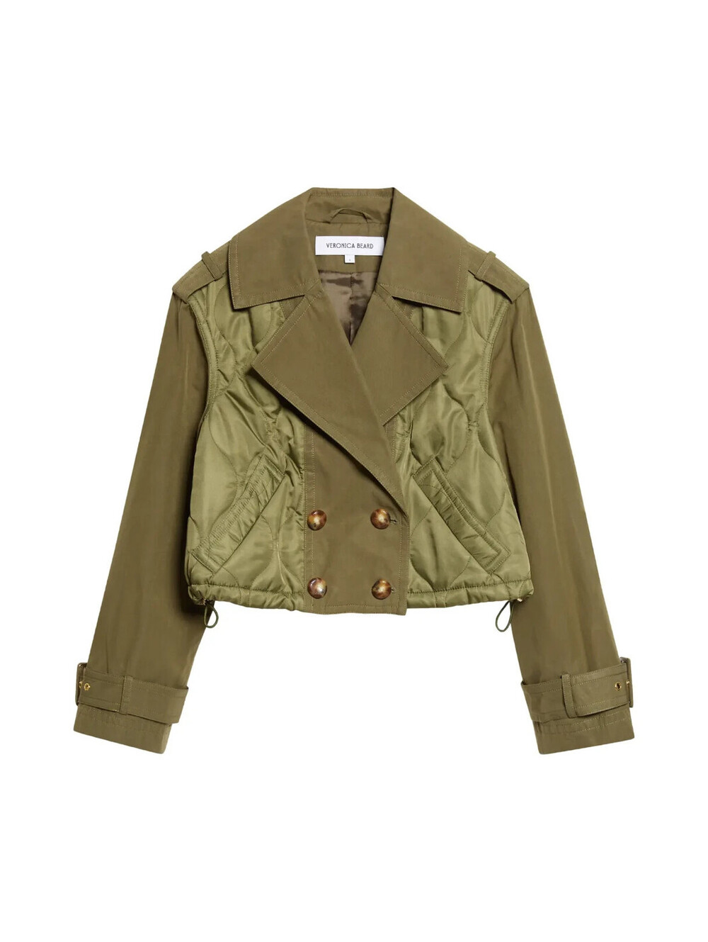 NEW, Veronica Beard Harris Crop Mixed Media Double Breasted Jacket Sz M #SJ2706